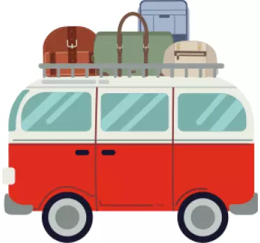 Object sticker classic travel van - TenStickers