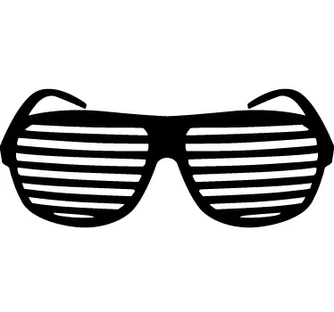 80s Slot Glasses Decorative Sticker - TenStickers
