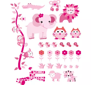 Wall stickers for kid adorable creature collection - TenStickers