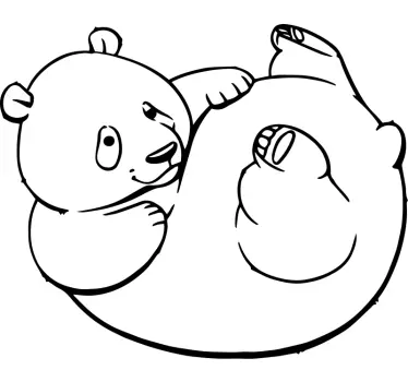 Playful cartoon panda wall stickers for kid - TenStickers