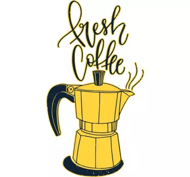 Cuisine wall sticker fresh coffee pot - TenStickers