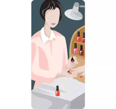 Manicure Lady Wall Sticker - TenStickers