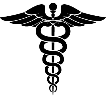 Caduceus Health Symbol Wall Sticker - TenStickers