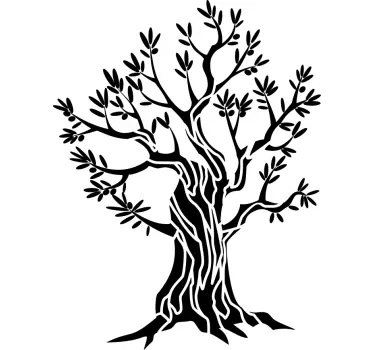 Green olive tree bedroom decal - TenStickers