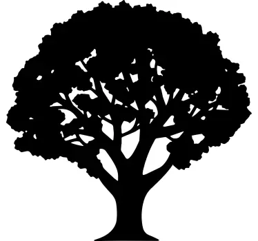 Black big tree design bedroom sticker - TenStickers