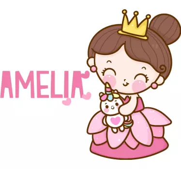 Wall stickers for kid cute princess character - TenStickers
