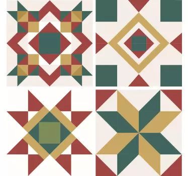 Stars cement design wallpaper decal - TenStickers