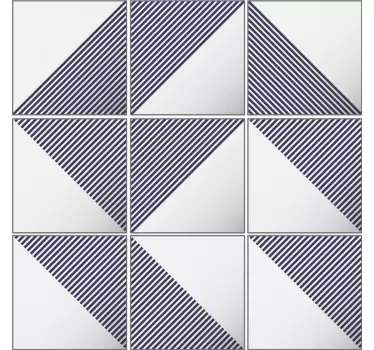 Geometric cement tiles patterns wallpaper decal - TenStickers