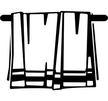Object sticker towel rack decor - TenStickers