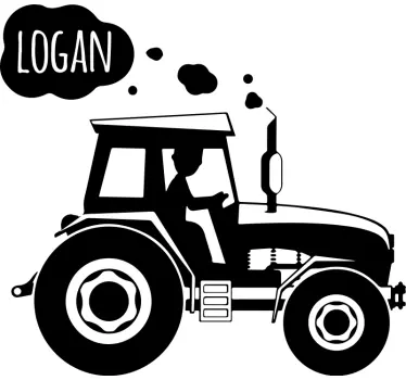 Customisable sticker custom tractor scene - TenStickers