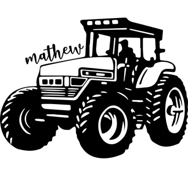 Location sticker tractor theme design - TenStickers