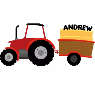 Location sticker customized tractor design - TenStickers