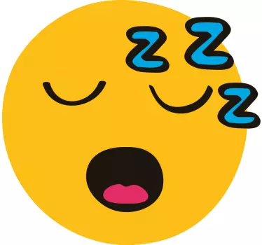 Wall stickers for kid sleepy emoji face - TenStickers