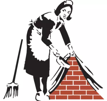 Maid in London by Banksy Wall Art Sticker - TenStickers