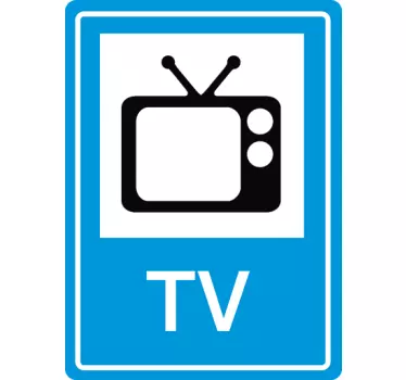 Sign TV Wall Sticker - TenStickers