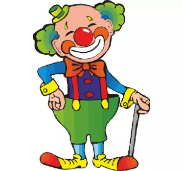 Kids Stickers Happy Clown - TenStickers