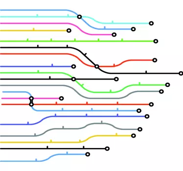 Tube Lines Wall Sticker - TenStickers