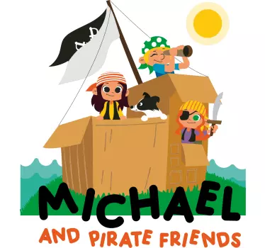 Wall stickers for kid pirate adventure scene - TenStickers