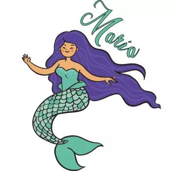 Wall stickers for kid playful mermaid character - TenStickers