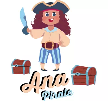 Wall stickers for kid cheerful pirate character - TenStickers