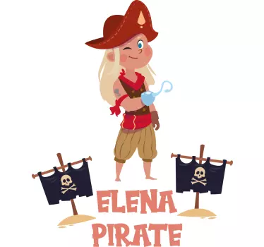 Wall stickers for kid pirate character theme - TenStickers