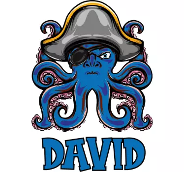 Wall sticker pirate octopus character - TenStickers