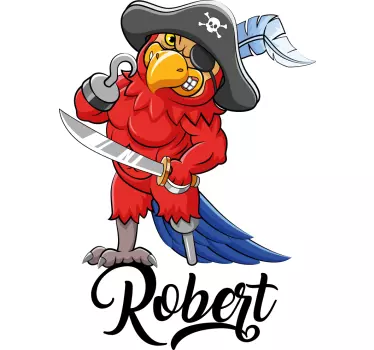 Pet wall art buccaneer parrot sculpture - TenStickers