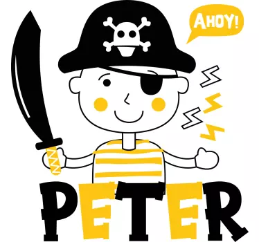 Baby boy pirate cutlass kids Bedroom wall sticker - TenStickers