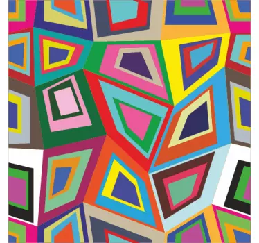 Retro Abstract Wall Sticker - TenStickers