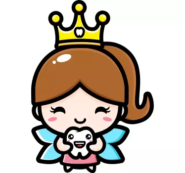 Happy tooth fairy wall stickers for kid - TenStickers