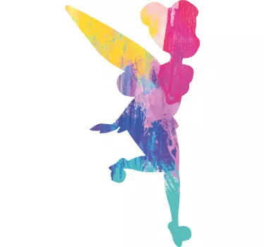 Colorful famous fairy silhouette tale wall decal - TenStickers