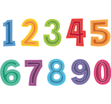 Recycling decal for bin colorful number set - TenStickers