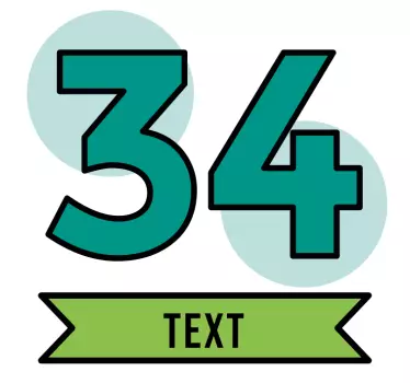 Recycling decal for bin customisable number banner - TenStickers