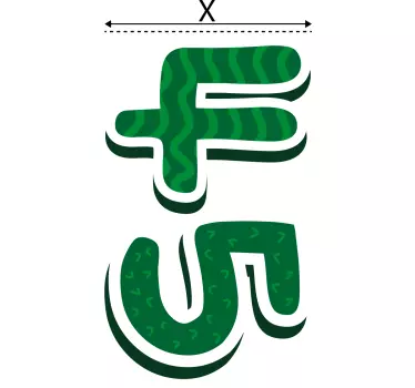 Recycling decal for bin custom green letters - TenStickers