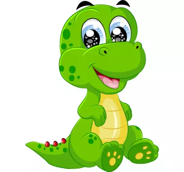 Wall stickers for kid happy cartoon dinosaur - TenStickers