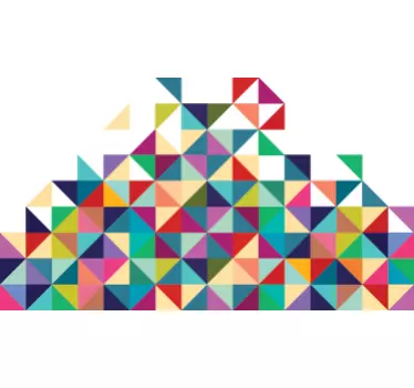 Geometric Deconstruction Modern Wall Sticker - TenStickers