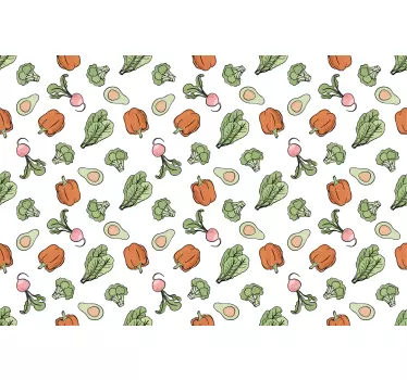 Cuisine wall sticker colorful vegetable design - TenStickers