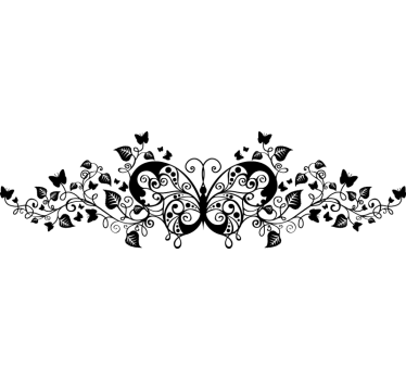 Butterfly Plant Wall Sticker - TenStickers