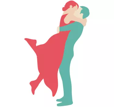 Couple Kissing Sticker - TenStickers