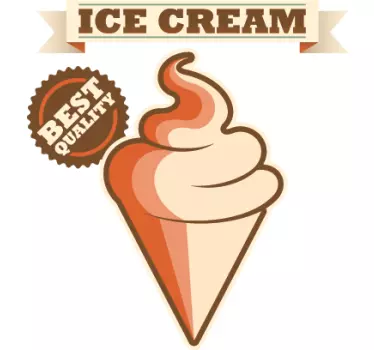 Advertising Ice Cream Sign Decal - TenStickers
