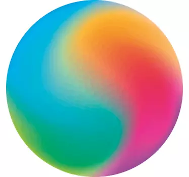 Multicolor circle abstract art vinyl wall art - TenStickers