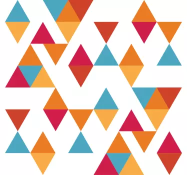 Diamond shape geometric art vinyl wall art - TenStickers