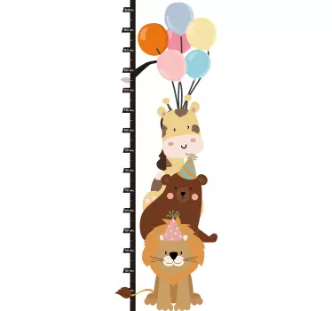 Safari animals with air balloons wild animal sticker - TenStickers