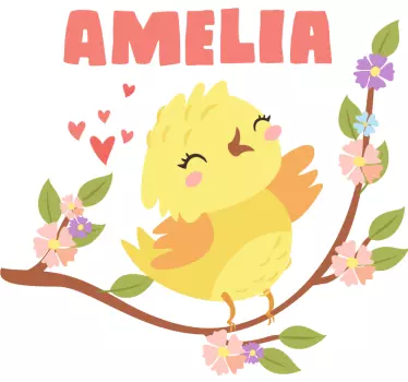 Wall stickers for kid cute singing bird - TenStickers