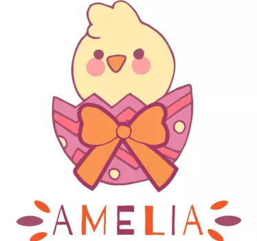 Customisable sticker cute chick design - TenStickers