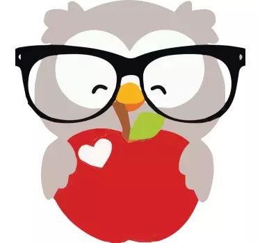 Wall stickers for kid owl with glasses - TenStickers