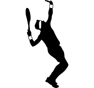 Serving Tennis Player Wall Sticker - TenStickers