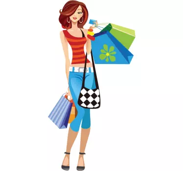 Spring Shopping Sticker - TenStickers