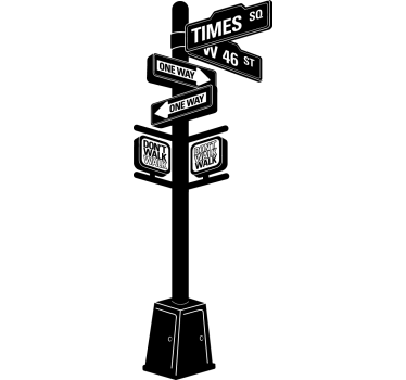 New York City Panel Wall Sticker - TenStickers