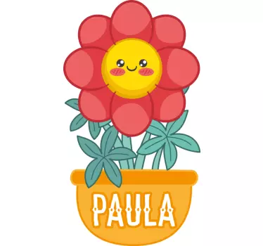 Joyful blossom container wall stickers for kid - TenStickers